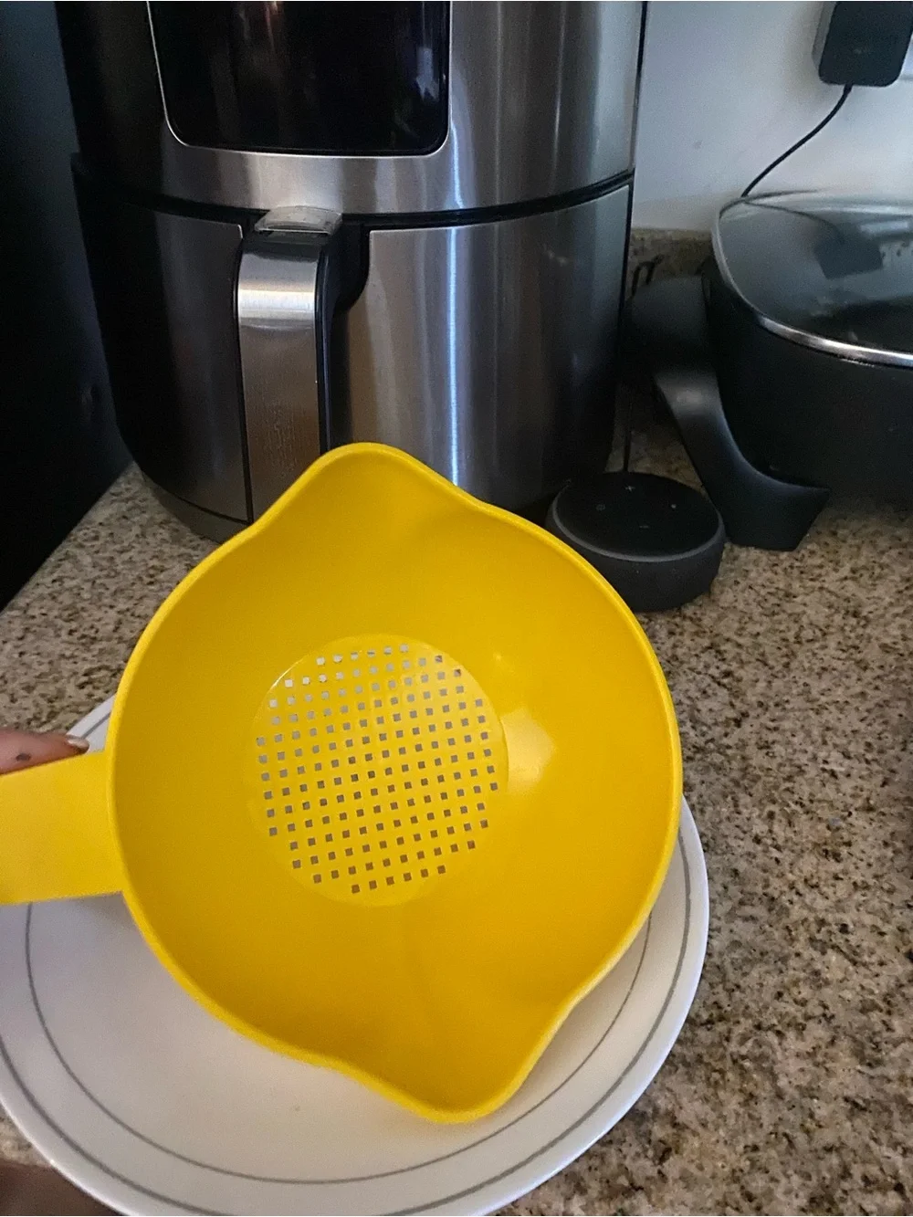 Tupperware Yellow Plastic Strainer